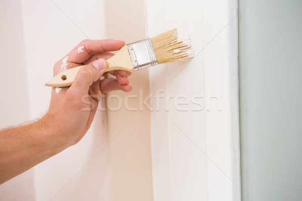 Zdjęcia stock: Malarz · malarstwo · drzwi · biały · domu
