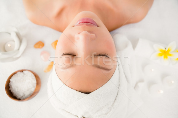 Relaxed woman lying on the massage table Stock photo © wavebreak_media