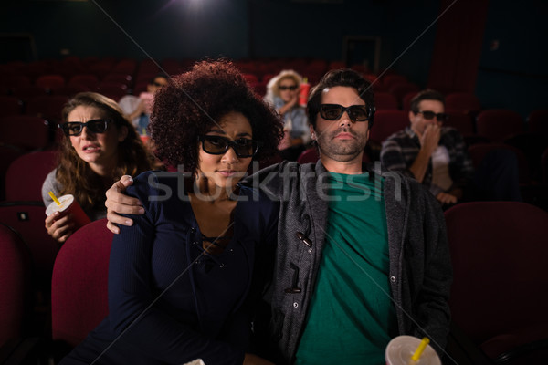 Feliz Pareja viendo película teatro hombre Foto stock © wavebreak_media