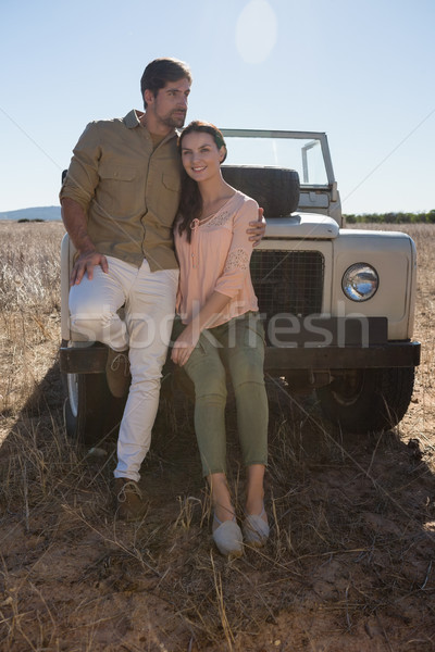 Full length of couple by off road vehicle Stock photo © wavebreak_media