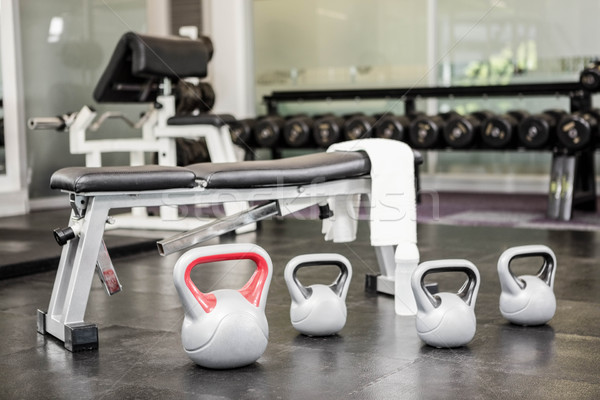 A Bench and some kettlebells Stock photo © wavebreak_media