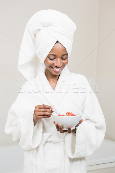 Young woman having breakfast Stock photo © wavebreak_media