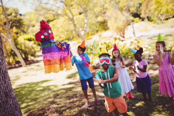 Little boy is going to broke a pinata for his birthday Stock photo © wavebreak_media