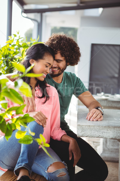 Couple romancing in cafeteria Stock photo © wavebreak_media