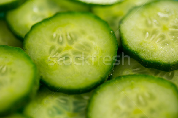 Close-up of slice cucumber Stock photo © wavebreak_media