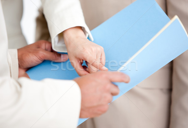 Close-up of a businesswoman pointing at a document Stock photo © wavebreak_media