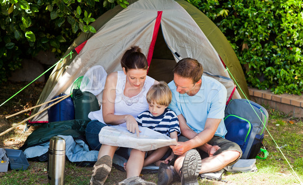 Familie camping Garten Natur Kind Sommer Stock foto © wavebreak_media