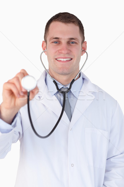 Stock foto: Arzt · Stethoskop · weiß · medizinischen · Gesundheit