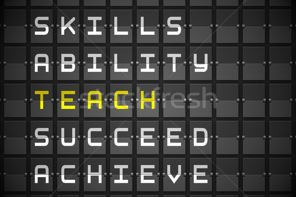Teach buzzwords on black mechanical board Stock photo © wavebreak_media