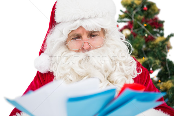 Père Noël beaucoup lettres blanche [[stock_photo]] © wavebreak_media