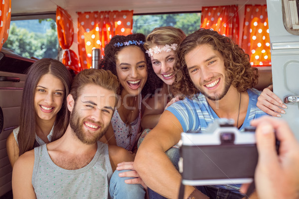 Hipster friends in a camper van Stock photo © wavebreak_media