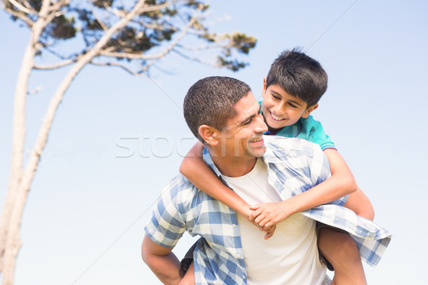 Father and son in the countryside Stock photo © wavebreak_media