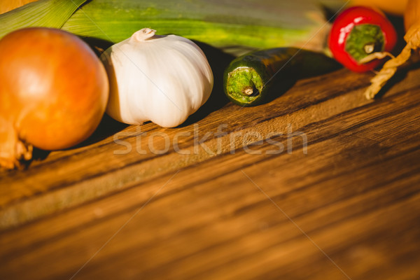 Gemüse heraus Tabelle erschossen Studio Schreibtisch Stock foto © wavebreak_media