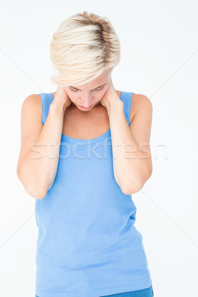 Mulher sofrimento branco azul músculo Foto stock © wavebreak_media