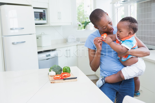 Happy smiling mother with his babyboy  Stock photo © wavebreak_media