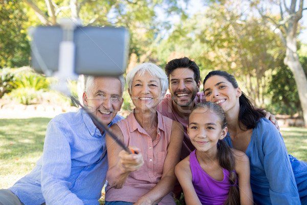 Family taking a selfie in the park Stock photo © wavebreak_media