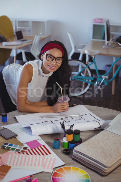 Portrait souriant femme d'affaires travail Creative bureau [[stock_photo]] © wavebreak_media