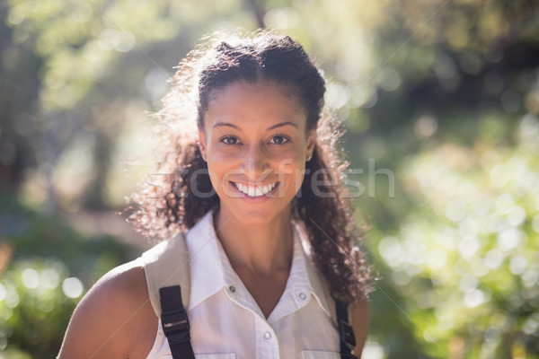 Portrait of happy female hiker Stock photo © wavebreak_media