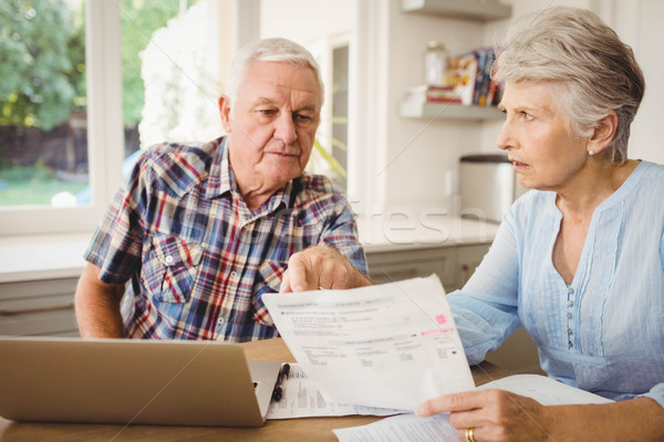 Worried senior couple discussing their bills Stock photo © wavebreak_media