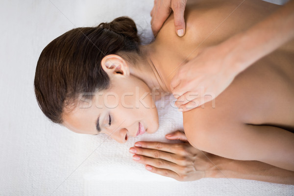 Woman enjoying back massage Stock photo © wavebreak_media