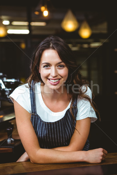 Portre gülen barista kahvehane kadın gıda Stok fotoğraf © wavebreak_media