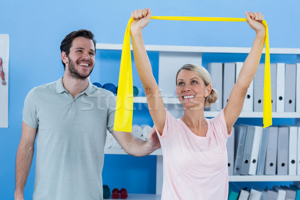 Poste Homme patient clinique femme homme [[stock_photo]] © wavebreak_media