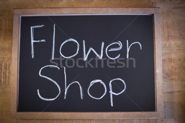 Kwiaciarnia podpisania działalności kwiat farbują Zdjęcia stock © wavebreak_media