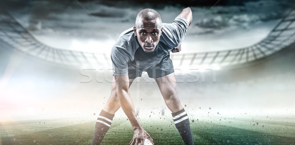 Imagem retrato jogar rugby Foto stock © wavebreak_media