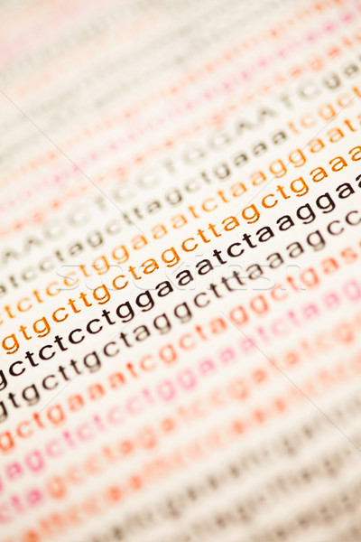 Stock photo: List of dna analysis letters