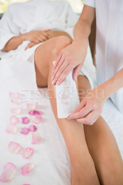 Nő lábak szépség terapeuta gyógyfürdő rózsa Stock fotó © wavebreak_media