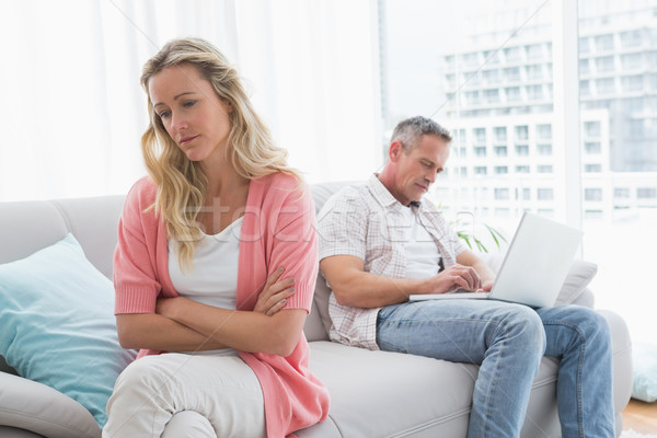 Stock photo: Unhappy couple are stern and having troubles