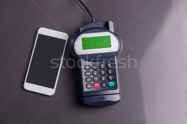Overhead of pin terminal and smartphone Stock photo © wavebreak_media