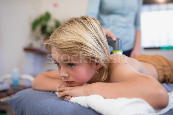 Menino cama feminino terapeuta ultra-som Foto stock © wavebreak_media