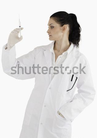 Stockfoto: Zwangere · vrouw · rugpijn · witte · vrouw · gezondheid · spier