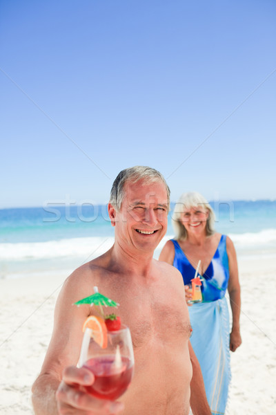 Radiant couple on the beach Stock photo © wavebreak_media