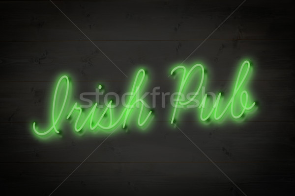 Image irlandais pub signe noir [[stock_photo]] © wavebreak_media