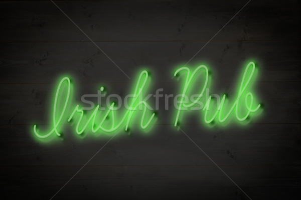 Foto stock: Imagen · irlandés · pub · signo · negro