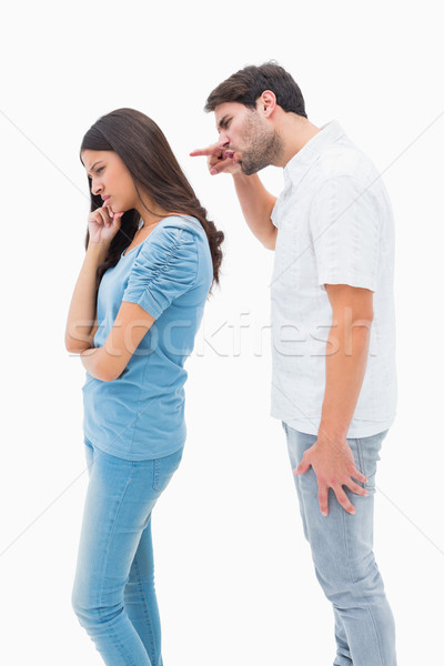 Angry man shouting at girlfriend Stock photo © wavebreak_media