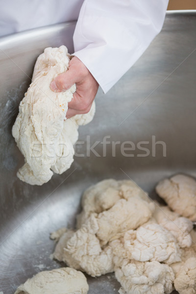 Close up of baker preparing dough in industrial mixer Stock photo © wavebreak_media