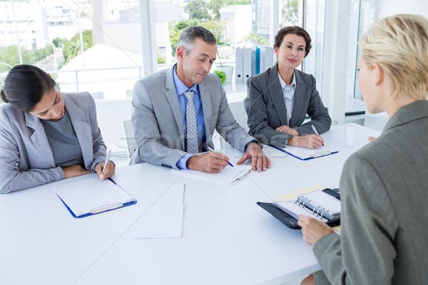 Görüşme panel dinleme başvuru sahibi ofis iş Stok fotoğraf © wavebreak_media