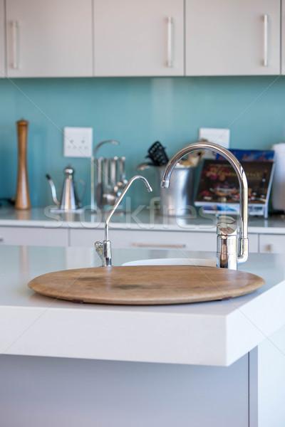 [[stock_photo]]: Vide · cuisine · blanche · maison · table