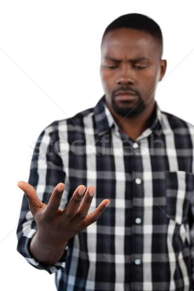Man gesturing against white background Stock photo © wavebreak_media