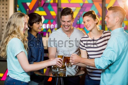 Stockfoto: Afbeelding · vliegen · kleuren · vrienden · dansen