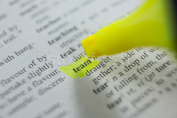 Stock photo: Close-up of marker pen highlighting text