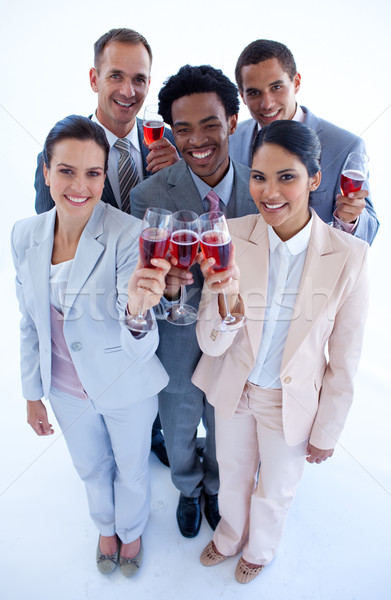 Equipe de negócios potável vinho Foto stock © wavebreak_media