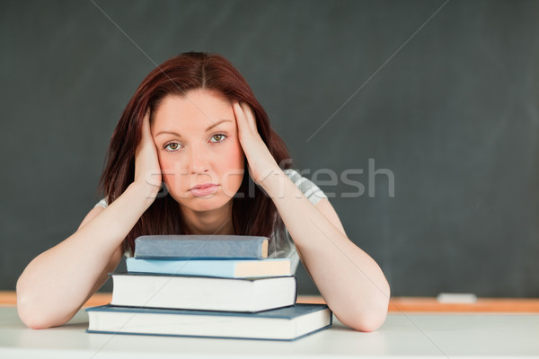 Stockfoto: Moe · jonge · student · klas · school · achtergrond