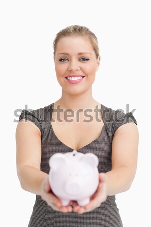 standing piggy bank
