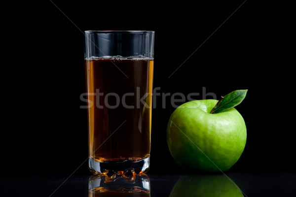 新鮮な リンゴジュース 黒 リンゴ フルーツ ガラス ストックフォト © wavebreak_media