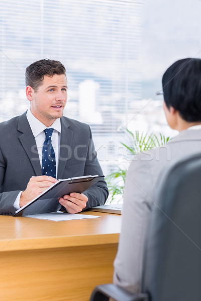 Kandidaat sollicitatiegesprek mannelijke kantoor vergadering pak Stockfoto © wavebreak_media