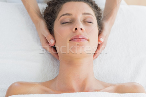 Woman receiving massage in health spa Stock photo © wavebreak_media